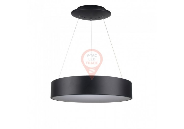 Lampe pendante lisse à surface LED 20W, variable, noir, 3000K