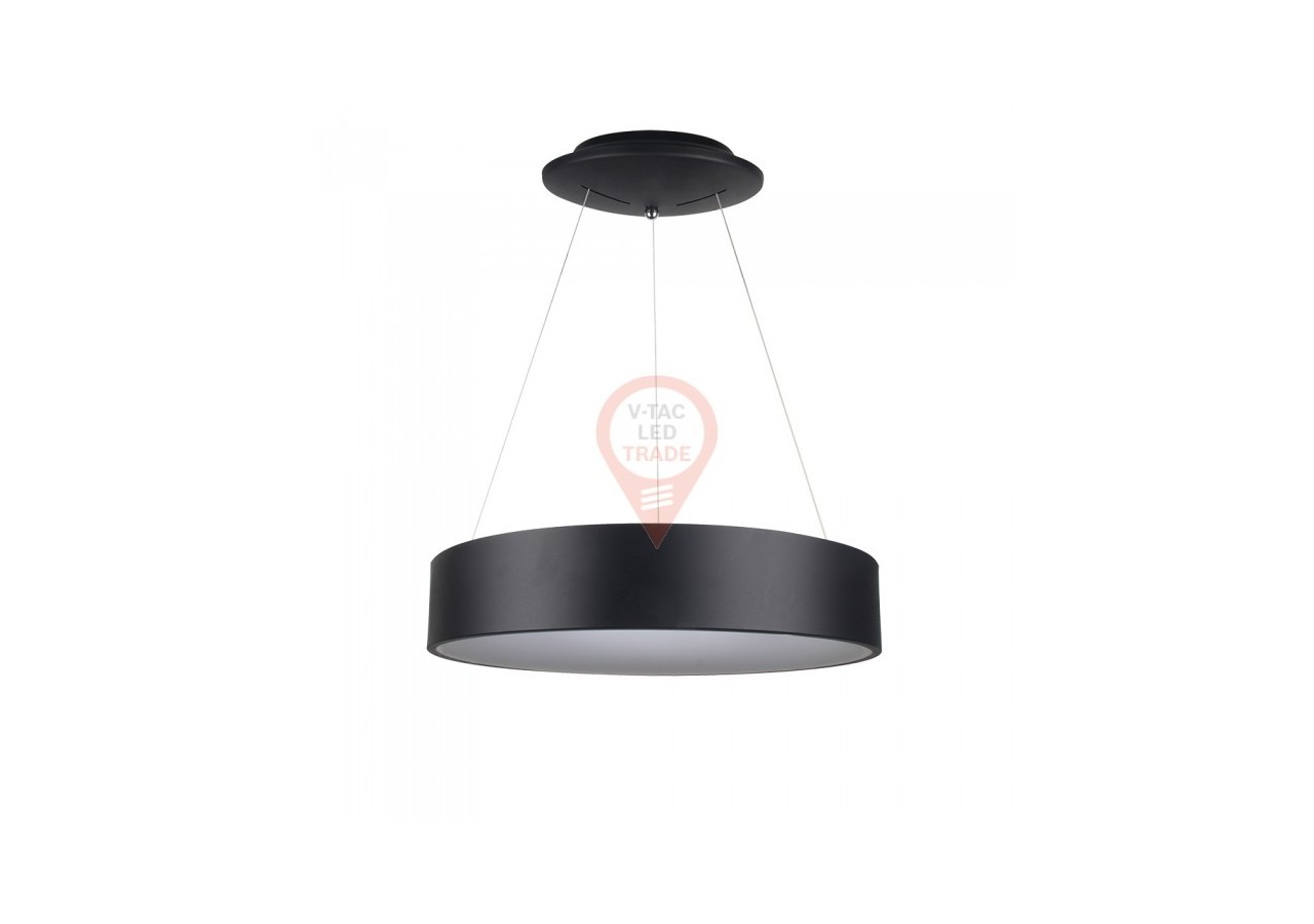 Lampe pendante lisse à surface LED 20W, variable, noir, 3000K