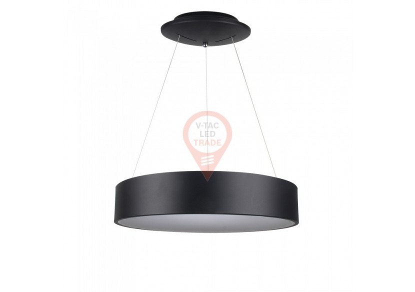 Lampe pendante lisse à surface LED 20W, variable, noir, 3000K