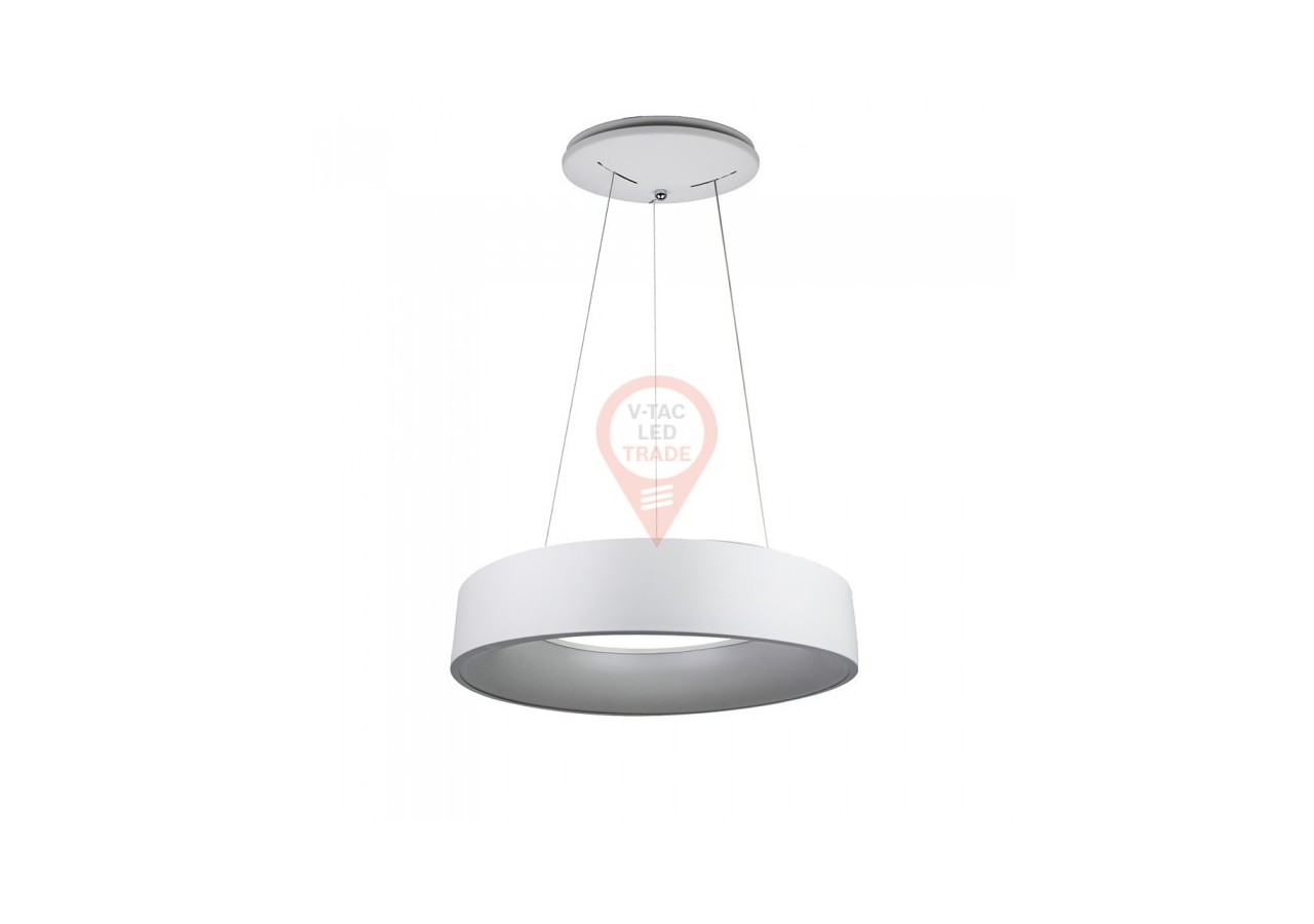 Lampe suspendue lisse à surface LED 20W, variable, blanc, 3000K