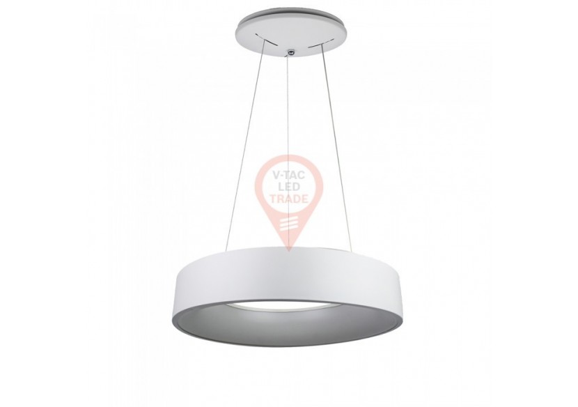 Lampe suspendue lisse à surface LED 20W, variable, blanc, 3000K