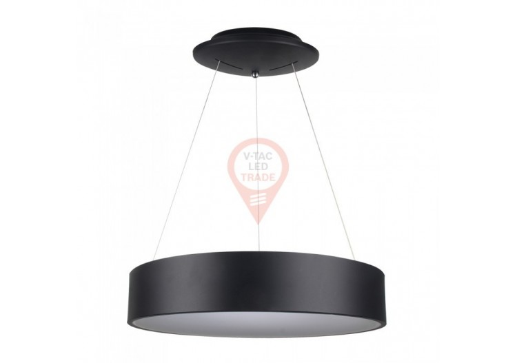 Lampe pendante lisse à surface LED 30W, variable, noir, 3000K