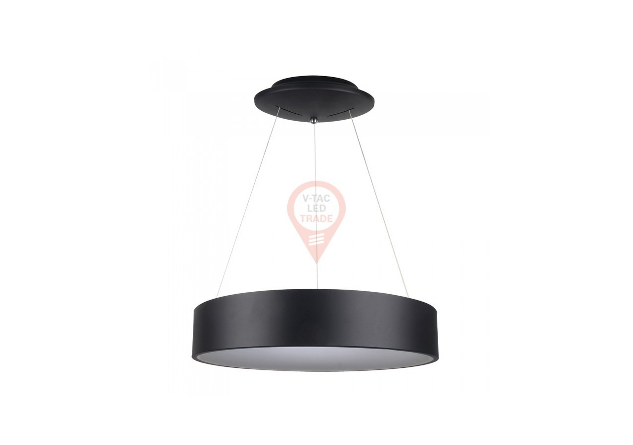 Lampe pendante lisse à surface LED 30W, variable, noir, 3000K