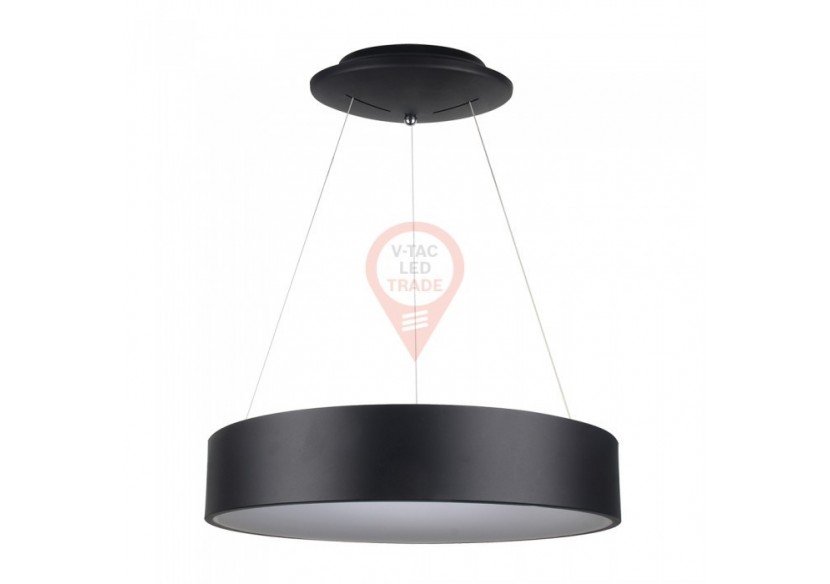 Lampe pendante lisse à surface LED 30W, variable, noir, 3000K