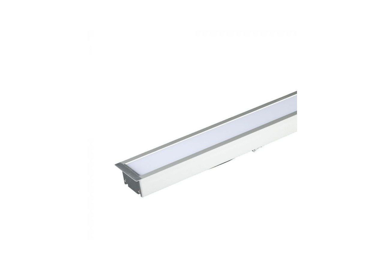 Luminaire Linéaire LED SAMSUNG Chip - Encastré 40W Corps Argent 6000K