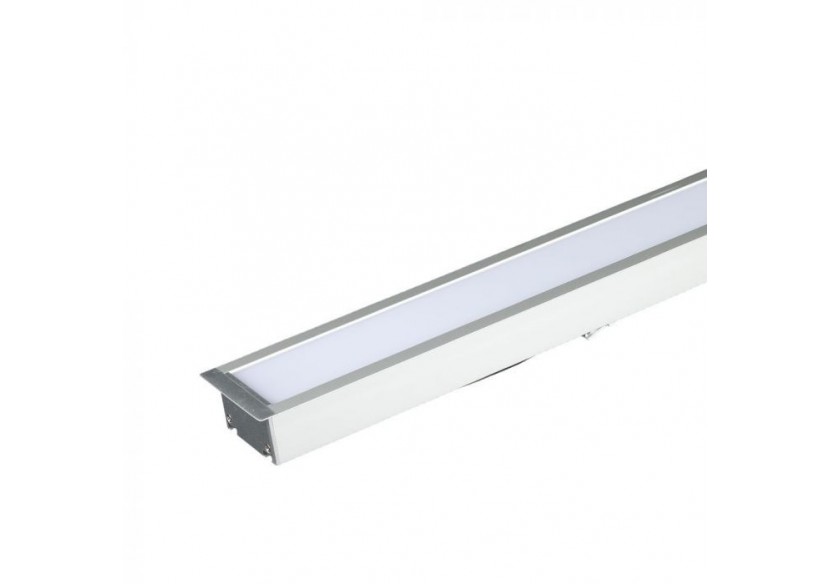 Luminaire Linéaire LED SAMSUNG Chip - Encastré 40W Corps Argent 6000K