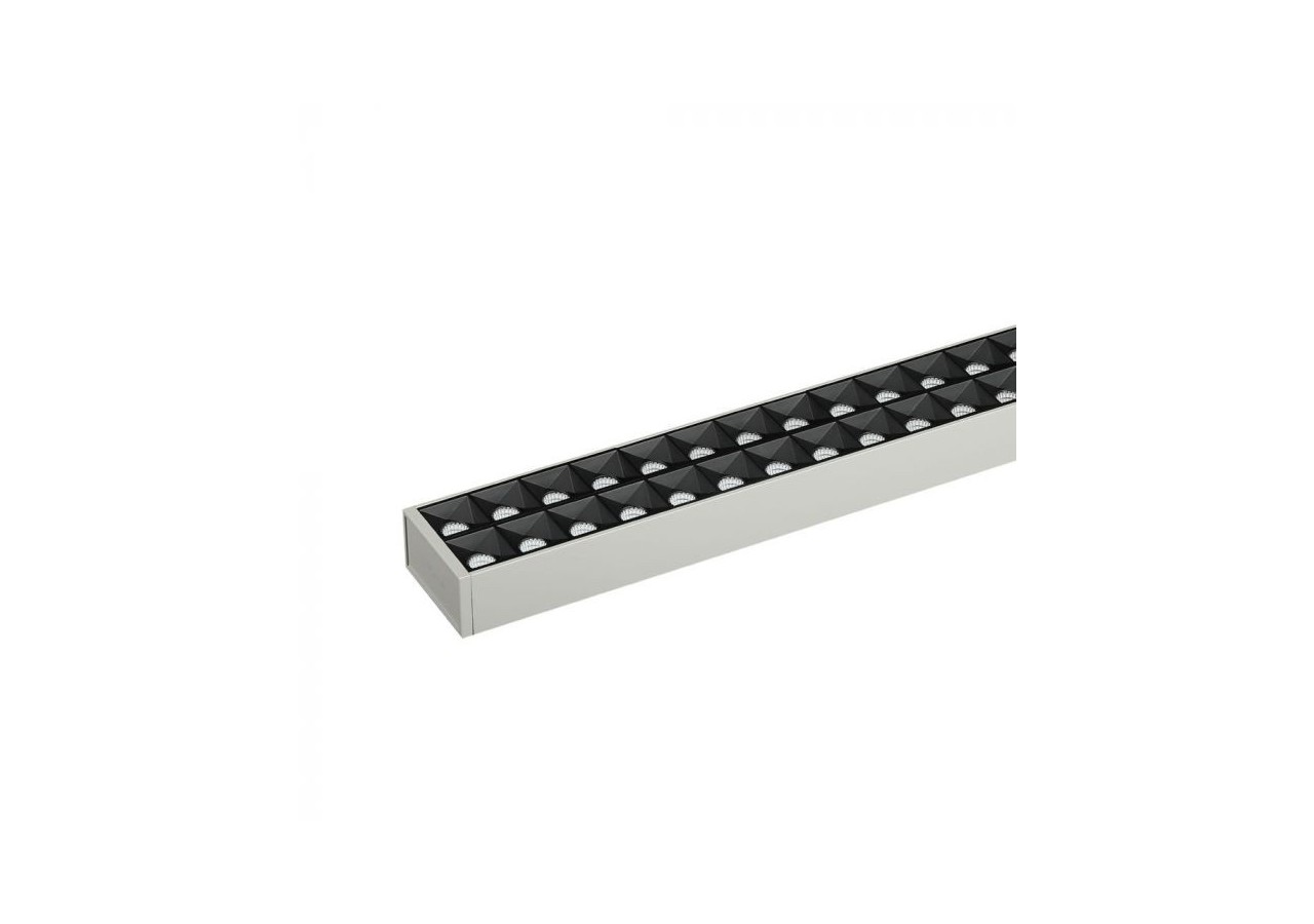 Luminaire Linéaire LED SAMSUNG Chip - 60W Suspendu Corps Argenté Non Connectable 4000K