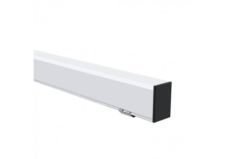 Lumière Linéaire LED Puce SAMSUNG 40W Suspension Suspendue Corps Blanc 4000K 1200x50x65mm