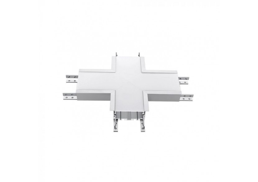 Connecteur en forme de X 16 W, corps argenté, 4 000 K