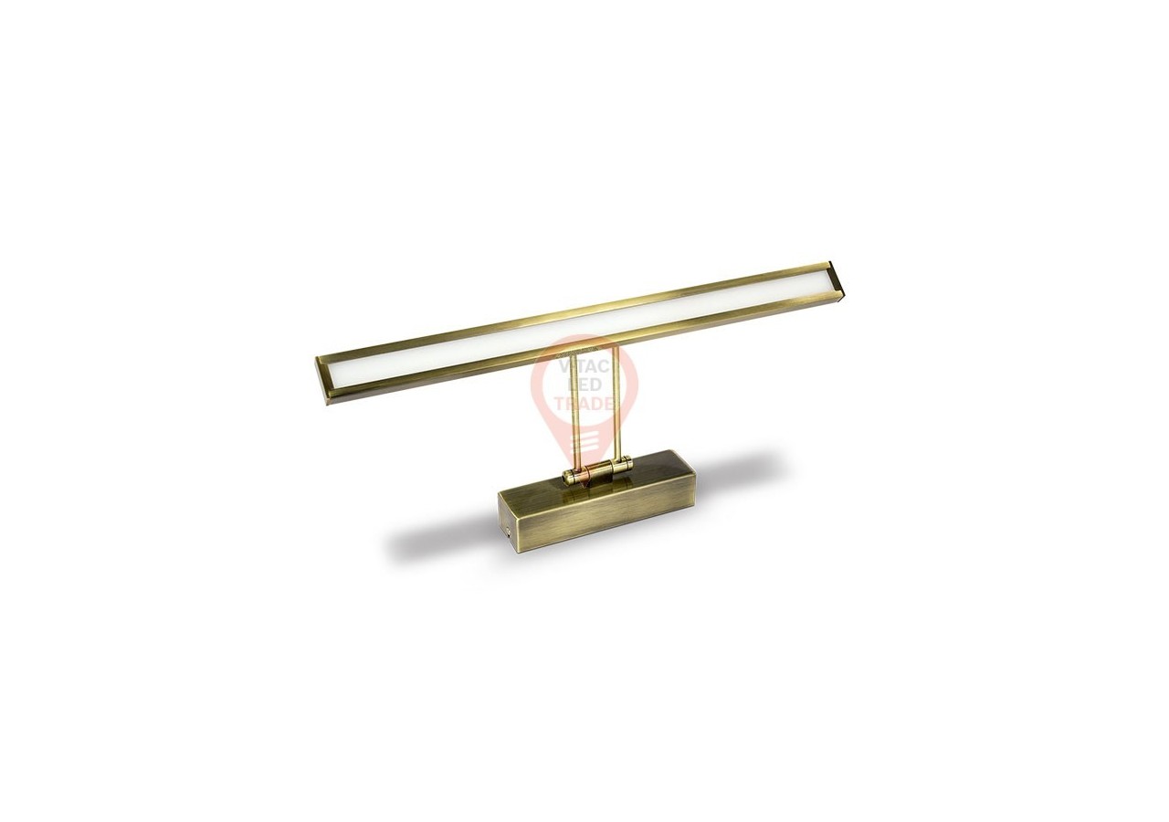 Lampe LED pour Tableau/Miroir 8W Doré Blanc Naturel