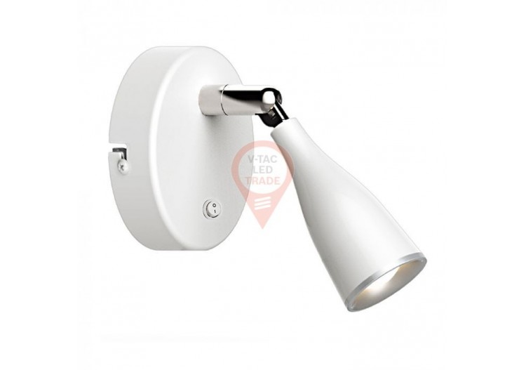 Applique LED 4,5W 3000K Blanc avec Interrupteur