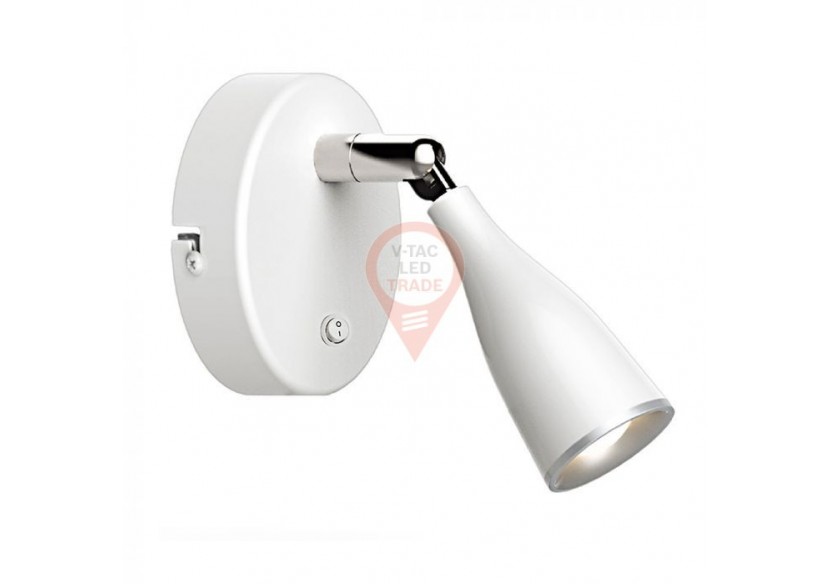 Applique LED 4,5W 3000K Blanc avec Interrupteur