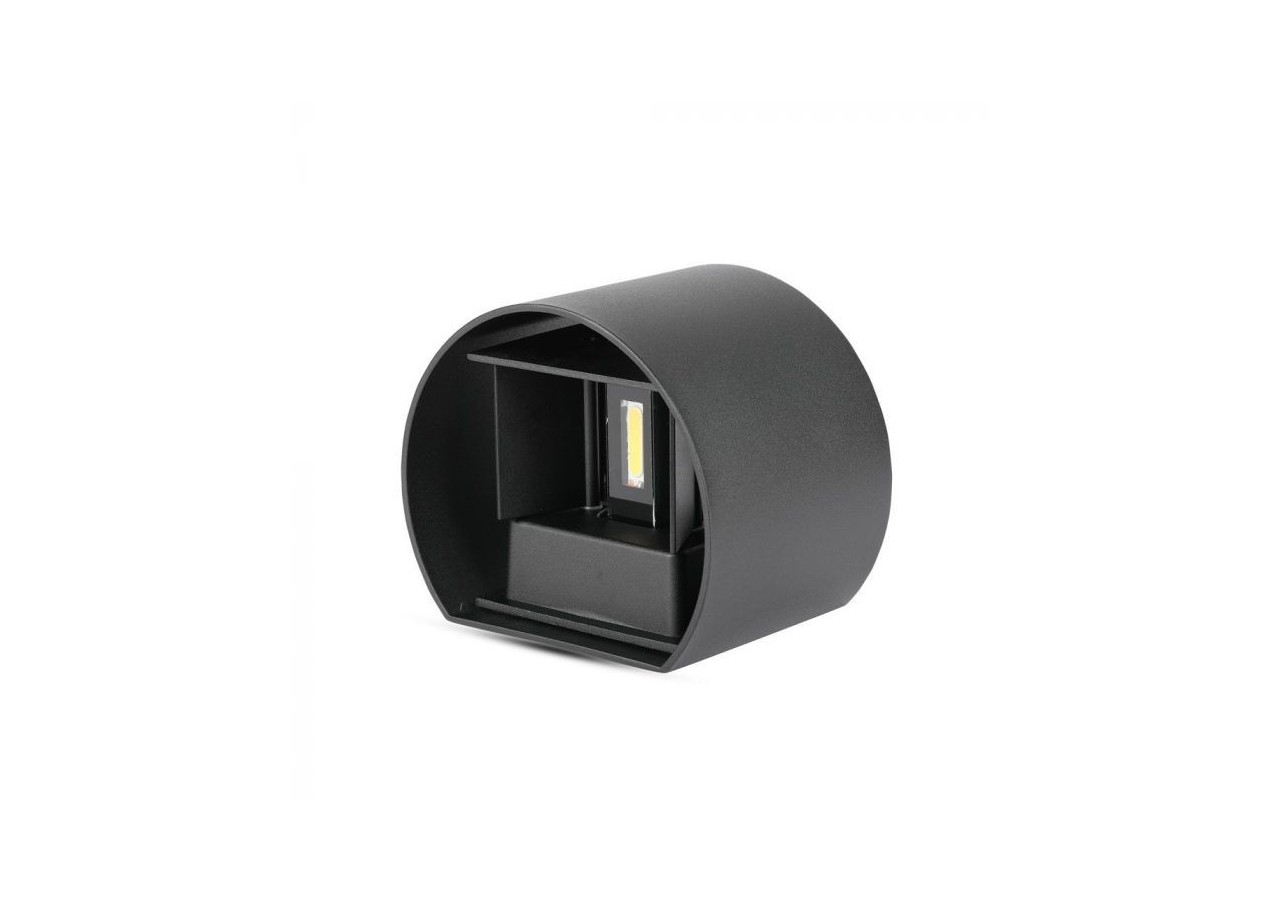 Applique 6W avec Chip Bridglux Corps Noir Ronde IP65 3000K