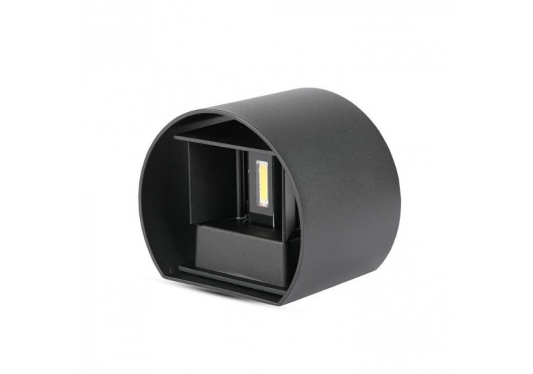 Applique 6W avec Chip Bridglux Corps Noir Ronde IP65 4000K