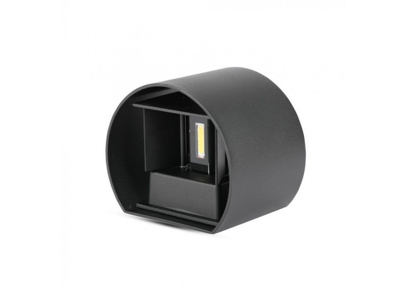Applique 6W avec Chip Bridglux Corps Noir Ronde IP65 4000K