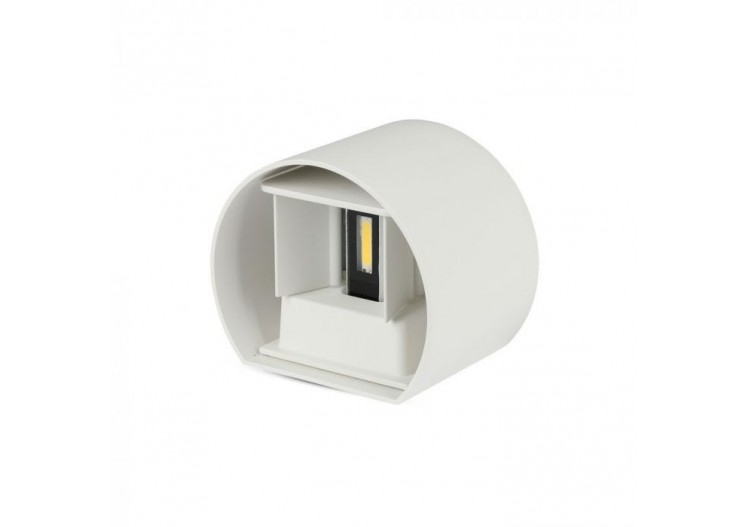 Applique LED 5W avec puce Bridglux Corps Blanc Ronde IP65 4000K
