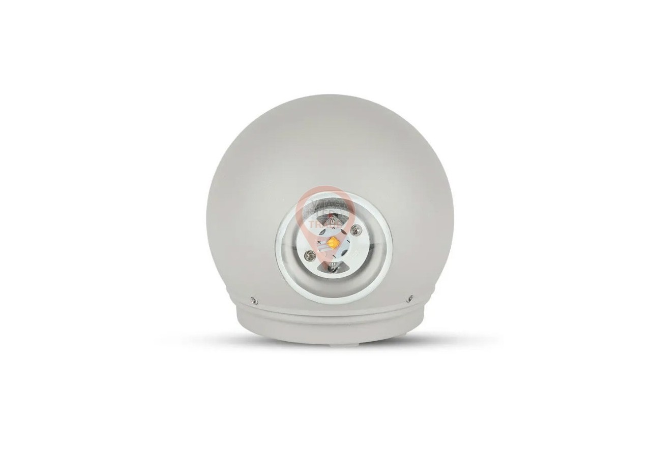 Applique Murale LED 4W Corps Gris Rond IP65 4000K