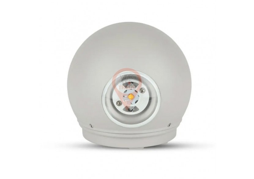 Applique Murale LED 4W Corps Gris Rond IP65 4000K