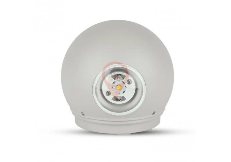 Applique Murale LED 4W Corps Gris Rond IP65 3000K