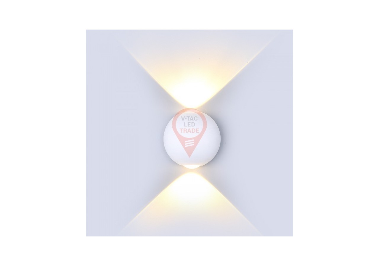 Applique Murale LED 6W Corps Blanc IP65 Ronde Blanc Naturel