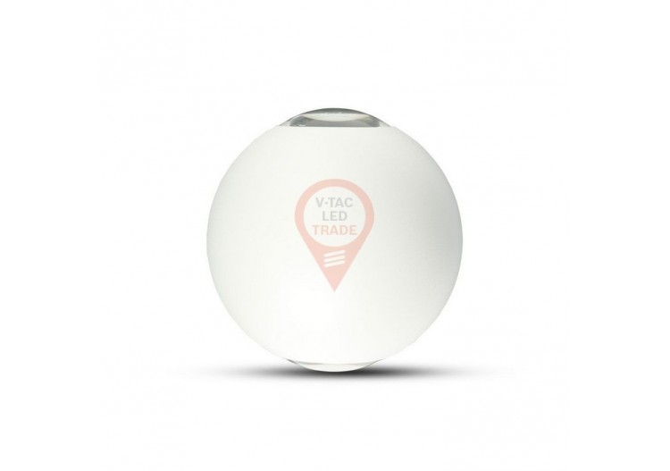 Applique Murale LED 4W Corps Blanc Rond IP65 3000K