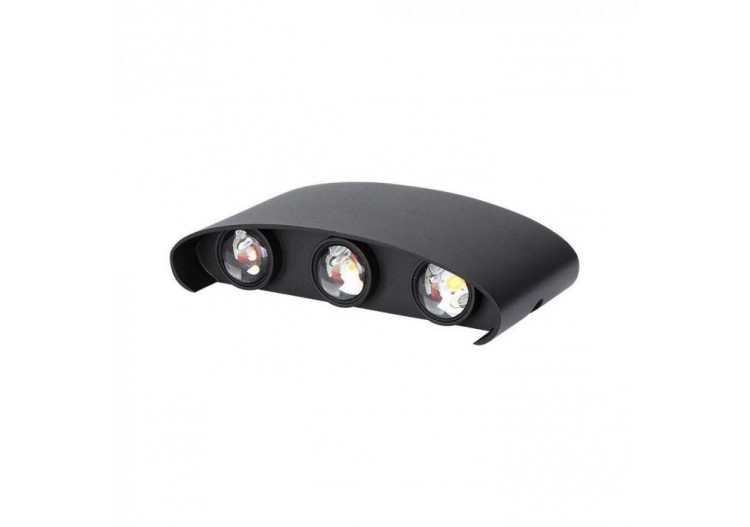 Applique Murale LED 6W Up & Down Sable Noir IP54 4000K