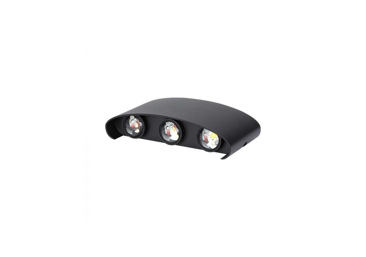 Applique Murale LED 6W Up & Down Sable Noir IP54 4000K