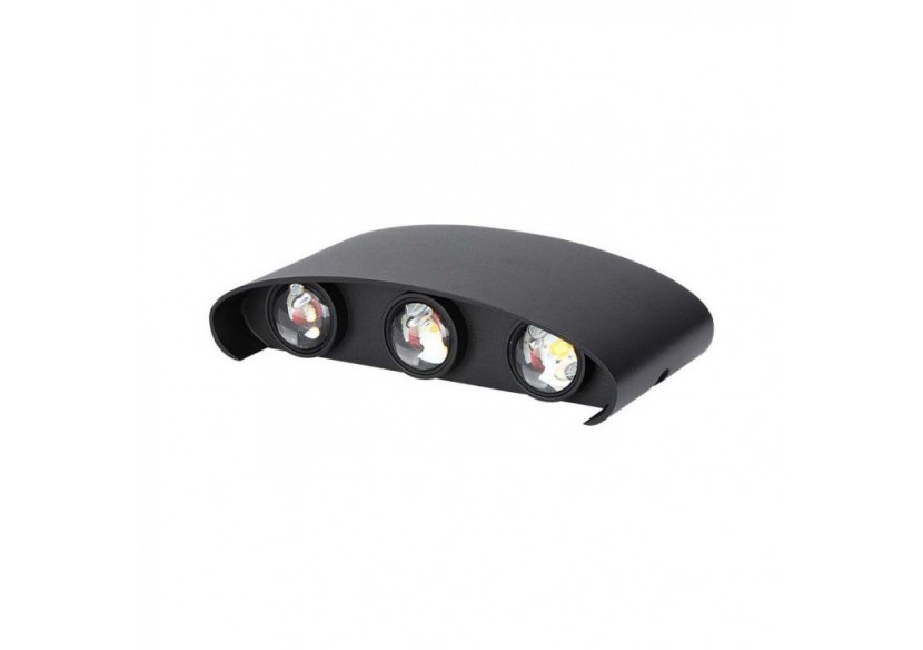 Applique Murale LED 6W Up & Down Sable Noir IP54 4000K