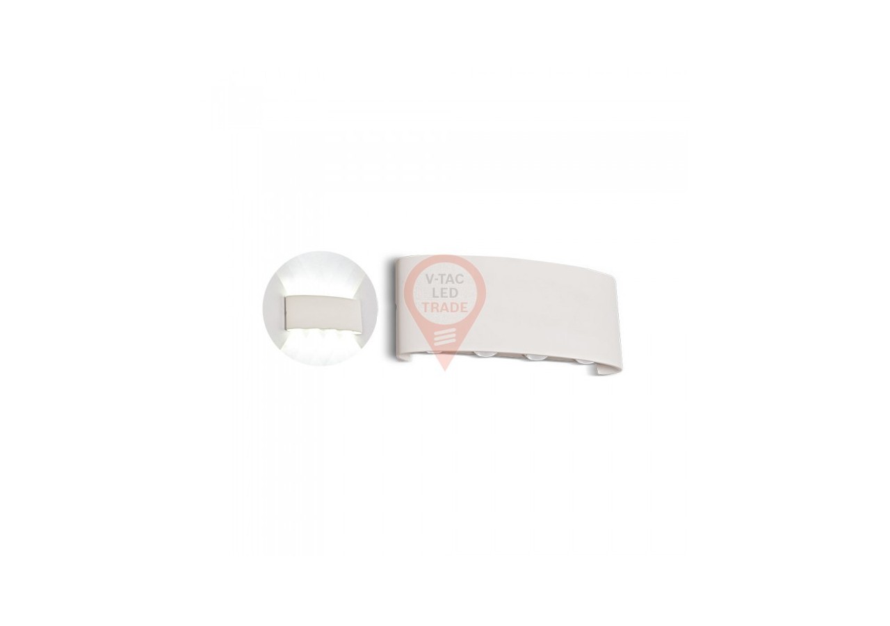 Applique LED 8W Up & Down Blanc Sable IP54 3000K