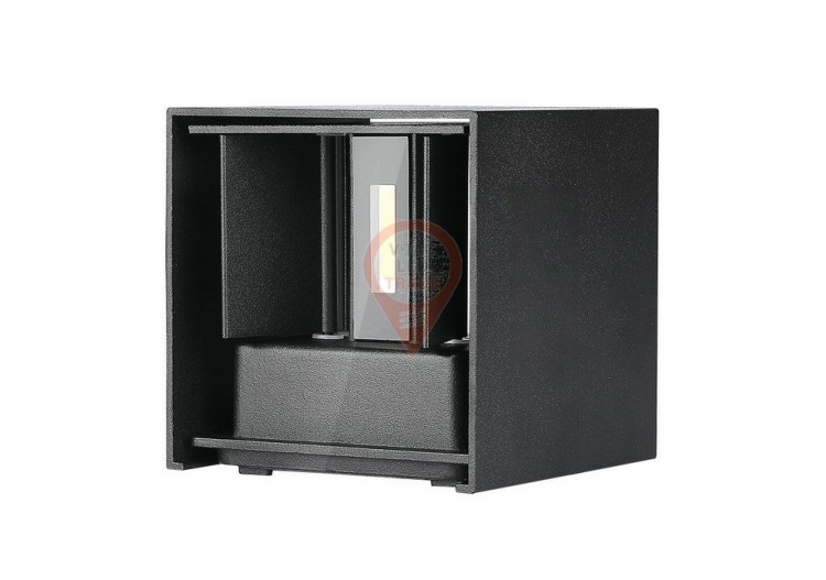 Applique LED 11W avec Chip Bridgelux Noir 3000K Carrée