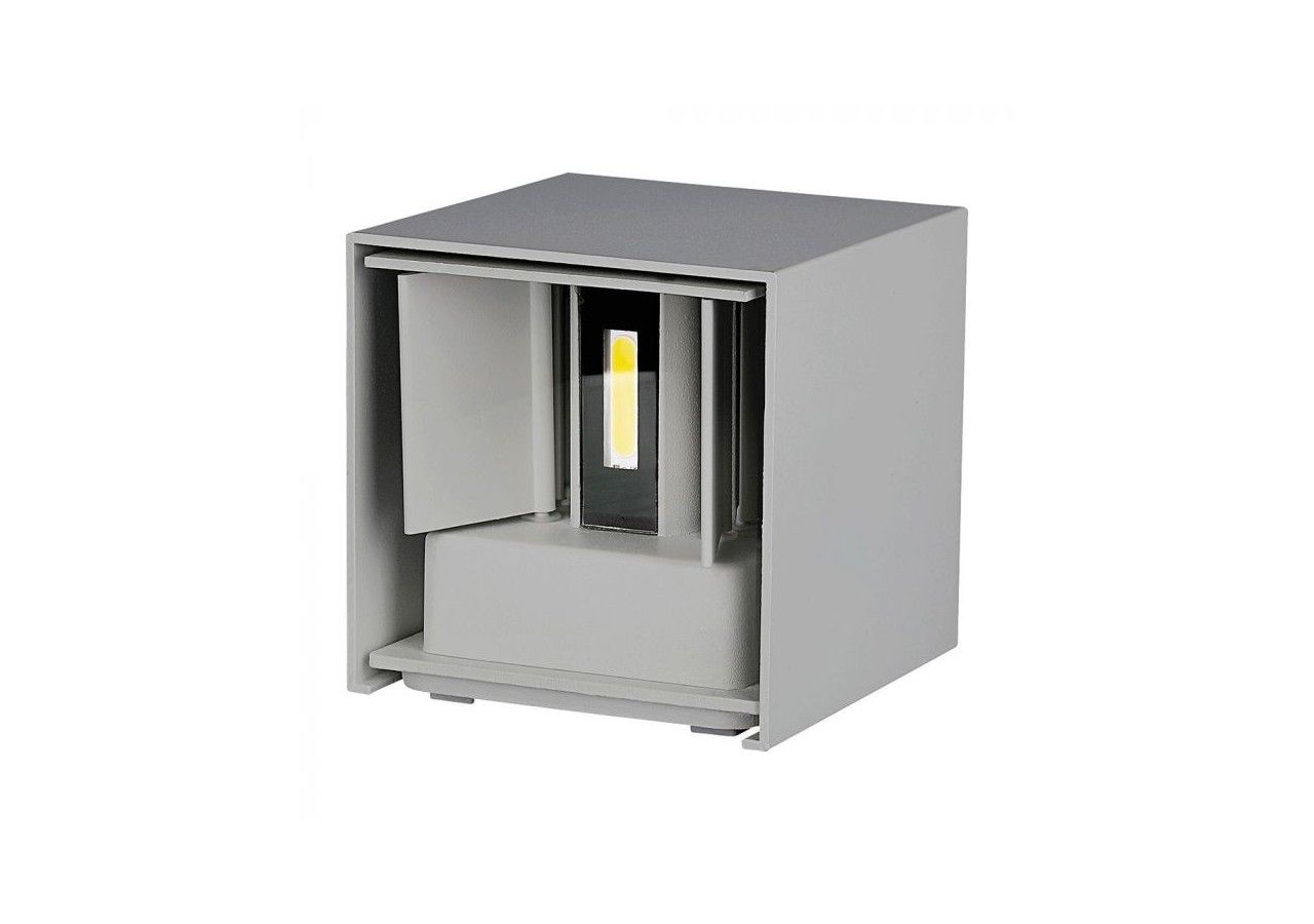 Applique 5W avec Chip Bridglux Corps Gris Carré IP65 3000K