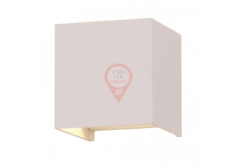 Applique 6W Corps Blanc Carré IP65 4000K