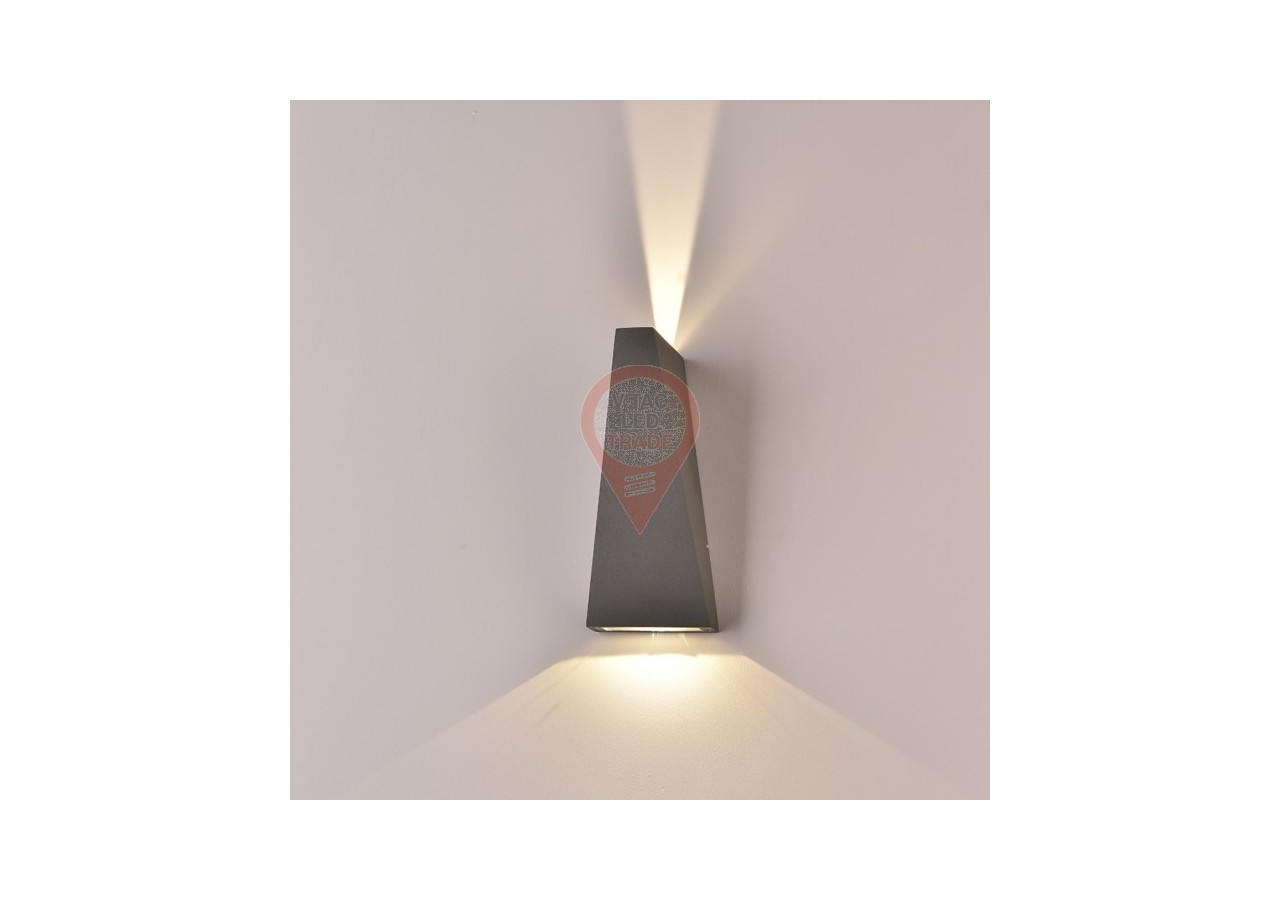 Applique Murale LED 6W Corps Gris IP65 Blanc Chaud