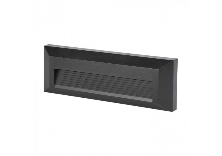 Lampe de Marche LED 3W Corps Noir Rectangle Blanc Naturel