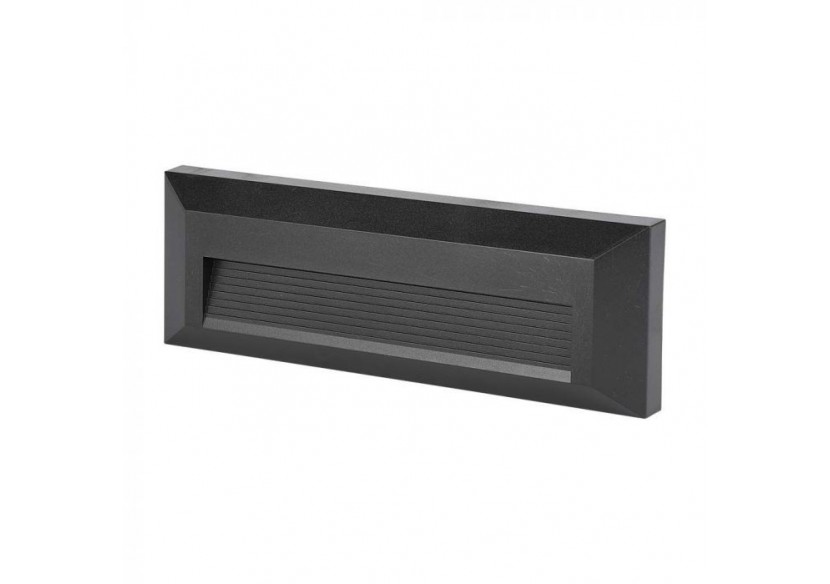 Lampe de Marche LED 3W Corps Noir Rectangle Blanc Chaud