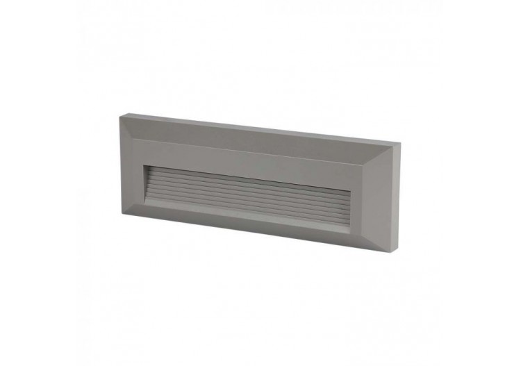 Marchepied LED 3W Gris Clair Corps Rectangle Blanc Naturel