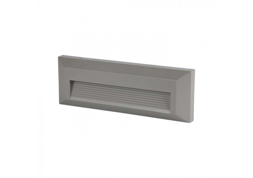 Marchepied LED 3W Gris Clair Corps Rectangle Blanc Naturel