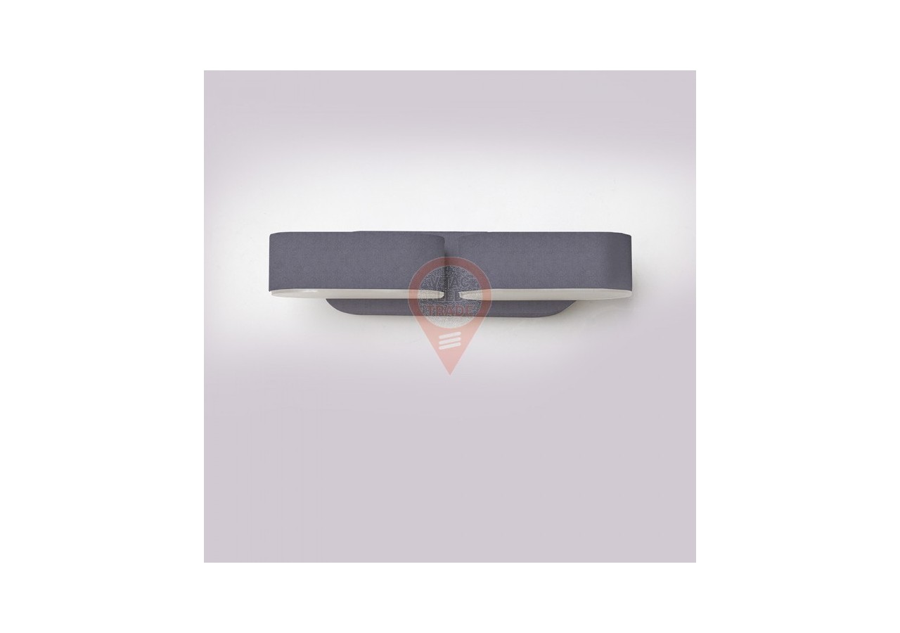 Applique Murale LED 12W Corps Gris IP65 Mobile Blanc Chaud