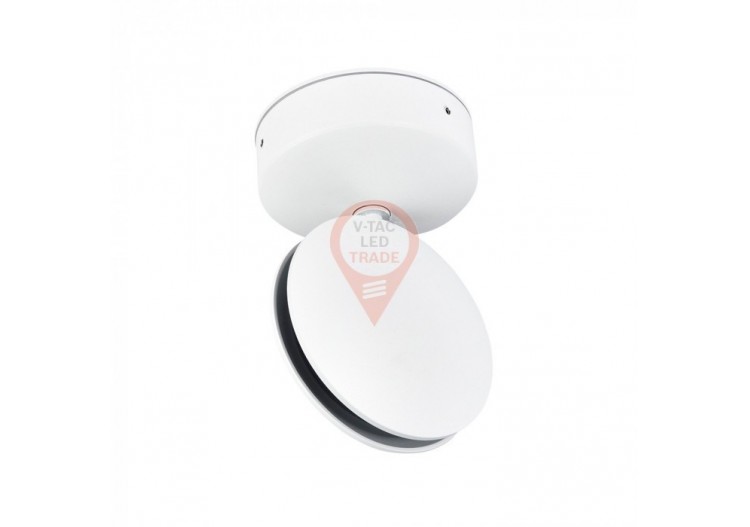 Applique Murale 7W Corps Blanc IP65 Blanc Chaud