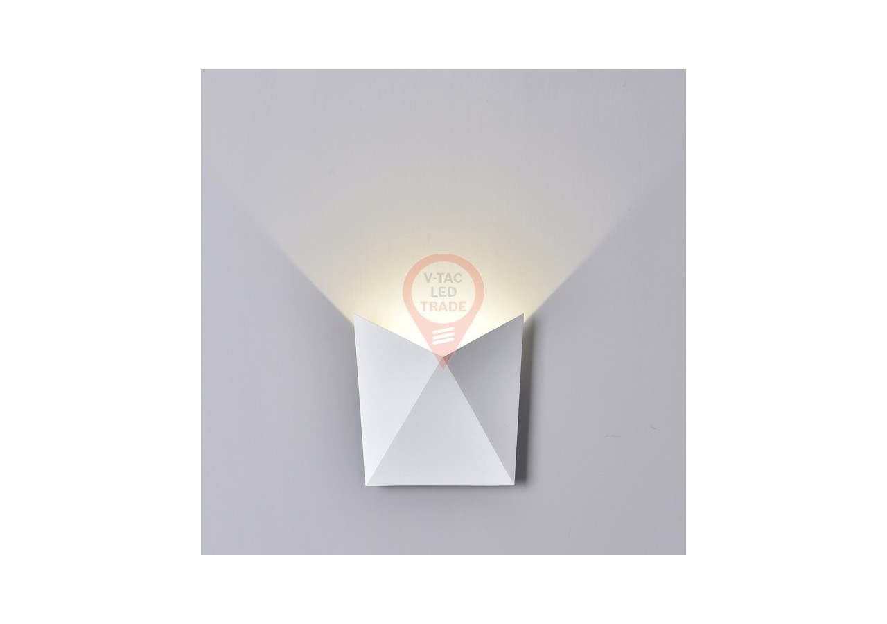 Applique Murale LED 5W Corps Blanc IP65 Blanc Chaud