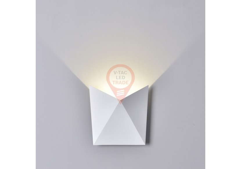 Applique Murale LED 5W Corps Blanc IP65 Blanc Chaud