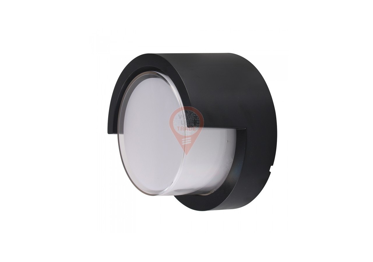 Applique LED 12W Sami-Frame Noire Ronde 4000K