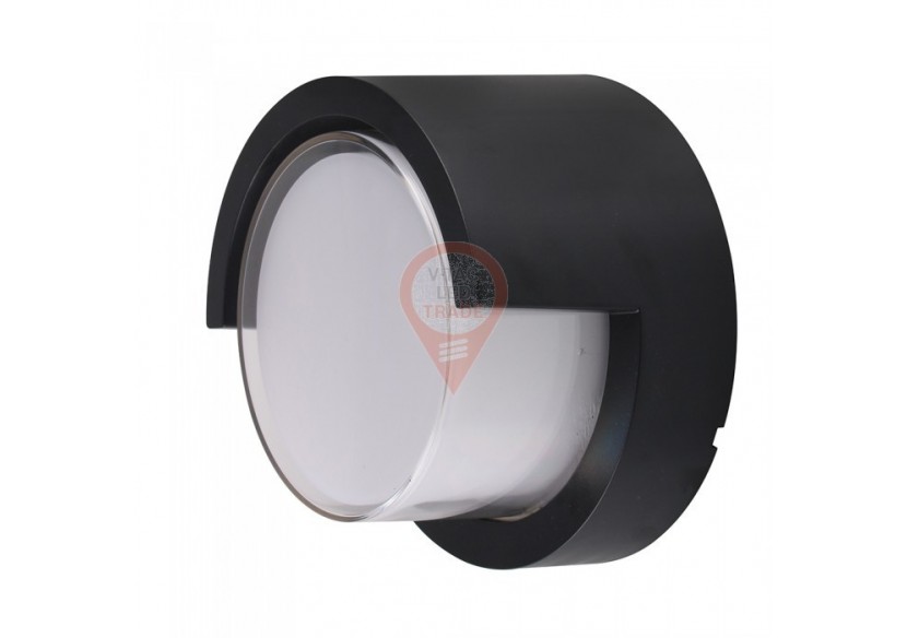Applique LED 12W Sami-Frame Noire Ronde 4000K