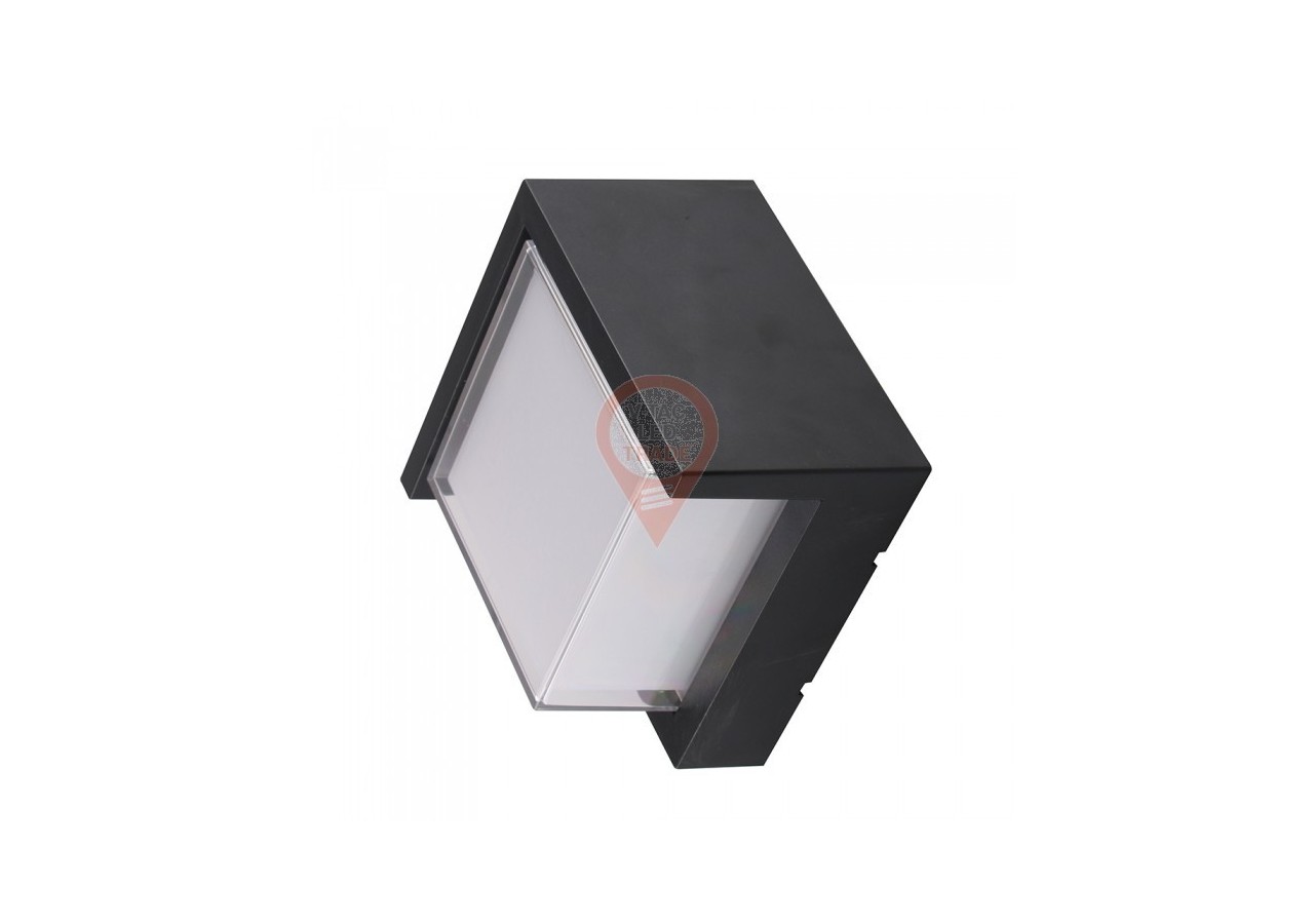 Applique LED 12W Sami-Frame Carrée Noire 4000K