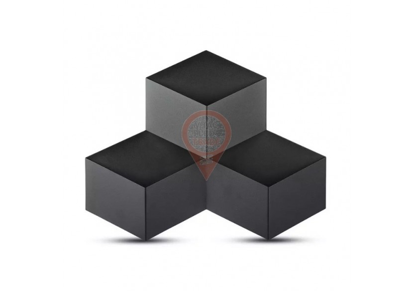 Applique Murale LED 9W Corps Noir 3000K IP20