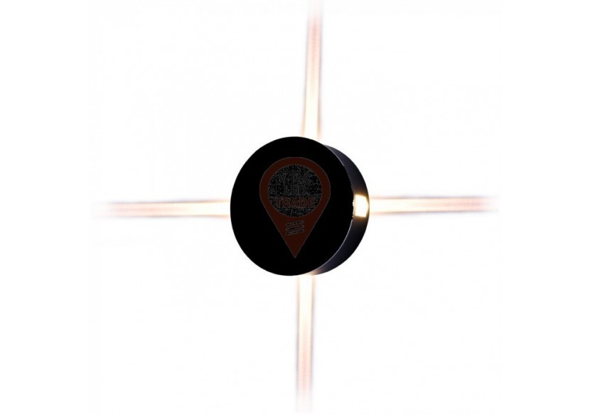 Applique Murale 4W Corps Noir Ronde IP65 Blanc Chaud