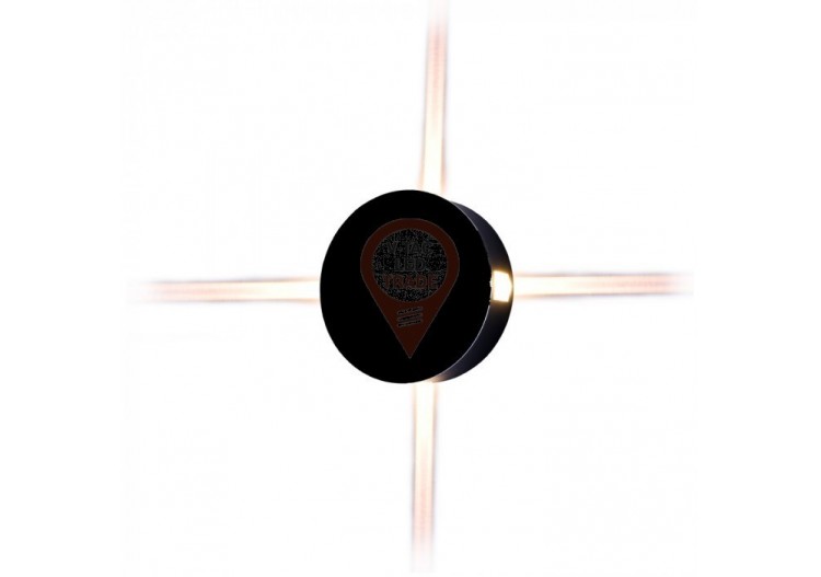 Applique Murale 4W Corps Noir Ronde IP65 Blanc Naturel