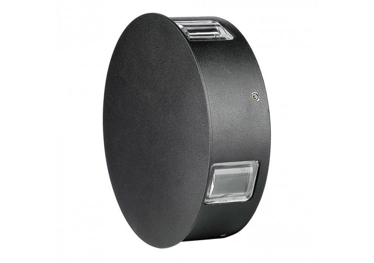 Applique Murale LED 5W Corps Noir Ronde 3000K IP65