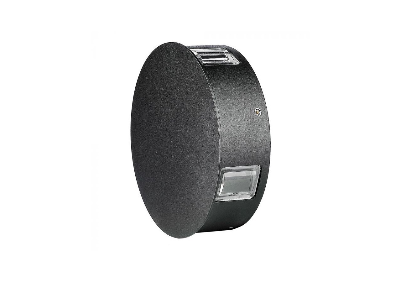 Applique Murale LED 5W Corps Noir Ronde 3000K IP65