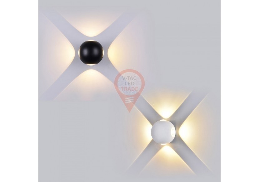 Applique Murale LED 4W Corps Blanc Rond 4000K IP65